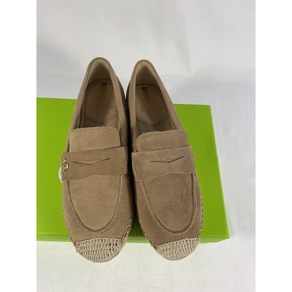 $130Sam Edelman Shoes Women's Size 6 Taupe Suede Espadrille Loafers Kait Slip On - Picture 7 of 8